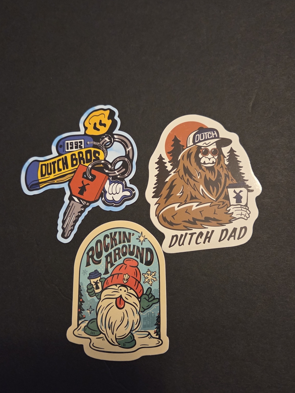 Dutch Bros stickers set of 3